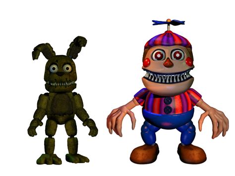 Plushtrap and Nightmare BB by Spring-o-bonnie on DeviantArt