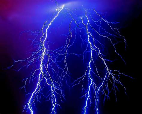 Download A Flash of Blue Lightning | Wallpapers.com