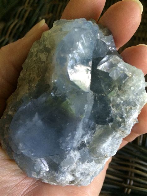 1 LB-2OZ Celestite Geode Cluster, Large Crystal, Sky Blue, 514 Grams, CR1416