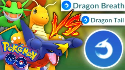 *NEW* Dragon Tail VS. Dragon Breath what's better Pokemon GO // Level 51 Dragonite side by side ...