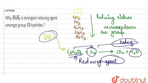 Why `BiH_3` is strongest reducing agent amongst group `15` hydrides ? - YouTube