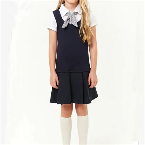 Custom Made Primary Girls School Uniforms Design With Pictures - Buy School Uniforms Design With ...