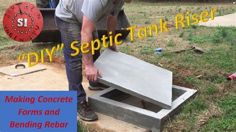 DIY Septic Tank Access Riser, Making Concrete Forms and Bending Rebar - YouTube