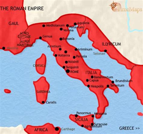 Map Of Italy During Roman Empire - Gretal Gilbertine