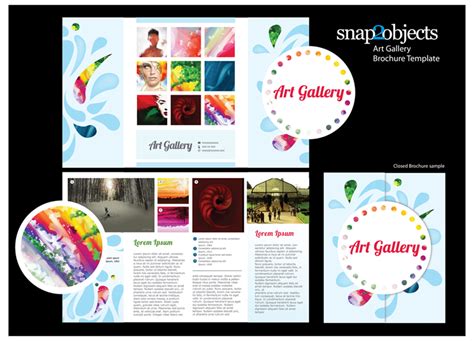 Free Art Gallery Brochure Vector Template