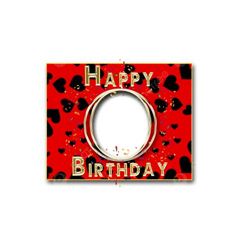 Brithday Frame PNG Image, Red And Gold Design Brithday Frame Image, Red, Gold, Frame PNG Image ...