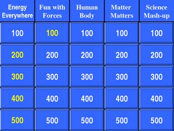 Science Jeopardy Game by Mr and Mrs Teacher Team | TpT