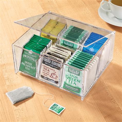 Acrylic Tea Bag Box - Tea Storage Box - Tea Box - Miles Kimball