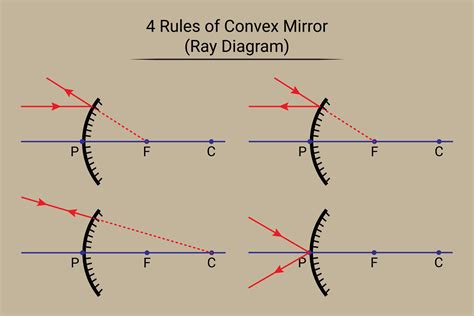 4 Rules of Convex Mirror. Ray Diagram 28175645 Vector Art at Vecteezy