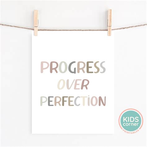 Progress Over Perfection Print Wall Art Inspirational Boho - Etsy