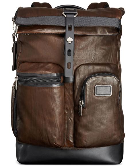 Lyst - Tumi Alpha Bravo Luke Roll-top Leather Backpack in Brown for Men