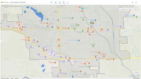 Norfolk Nebraska Map and Norfolk Nebraska Satellite Image