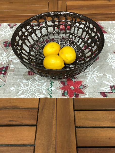 Fruit Bowl Strainer Large Ceramic Bowl Handmade Bowl - Etsy