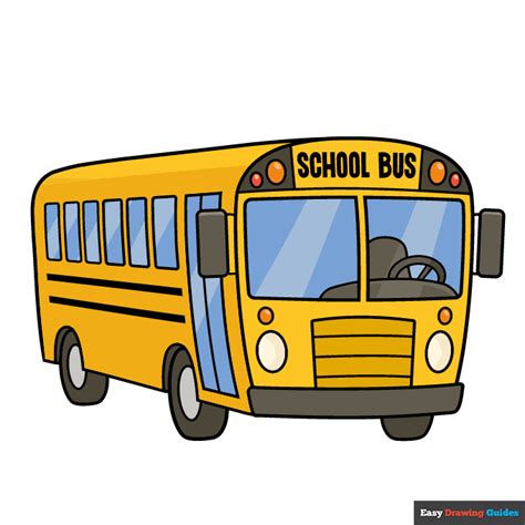 How to Draw a Cartoon School Bus - Really Easy Drawing Tutorial