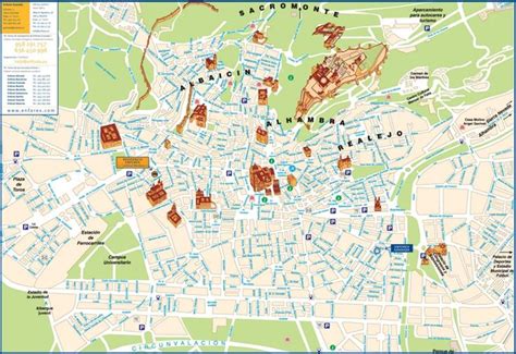 Granada city center map | Map, Maps illustration design, Granada