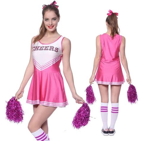 2019 New Listing Sexy High School Cheerleader Costume Cheer Girls Uniform Party Outfit ...