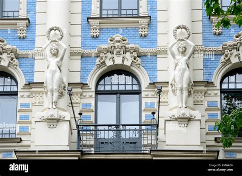 Art Nouveau architecture in Riga Stock Photo - Alamy