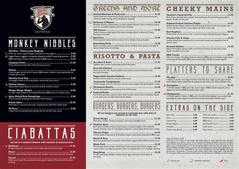 Cheeky Monkey GastroPub Qawra - Food Menu by Axhotels Malta - Issuu