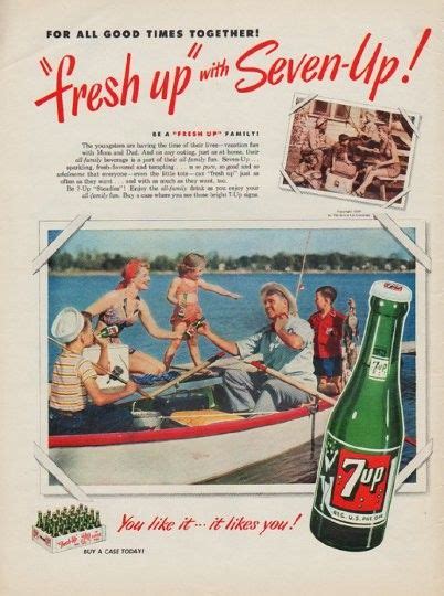 1950 7-Up Vintage Ad "For All Good Times" | Vintage ads, Good times, 7up