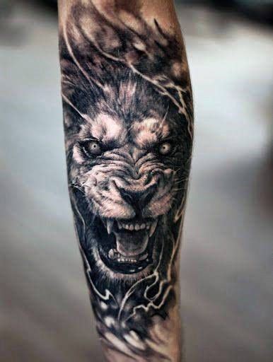 Angry Lion Tattoo Designs