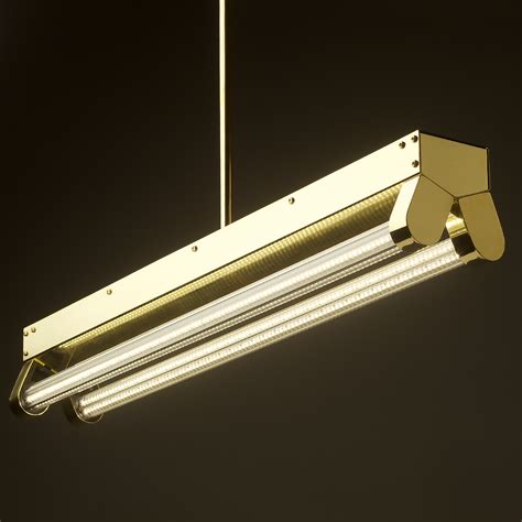 Polished Brass Art Deco Twin LED Tube Light • Edison Light Globes LLC