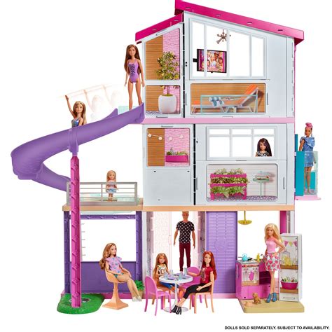 Barbie Dreamhouse Dollhouse with Pool, Slide and Elevator - Walmart.com in 2021 | Barbie dream ...