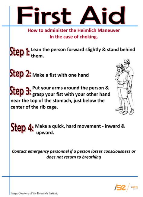 First Aid Heimlich Maneuver Poster - SafetyNow ILT