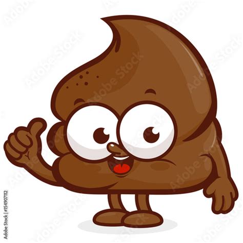 Vector cartoon illustration of a happy poop character. - Acheter ce vecteur libre de droit et ...