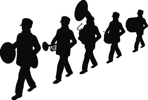 Marching Band Silhouette Illustrations, Royalty-Free Vector Graphics ...