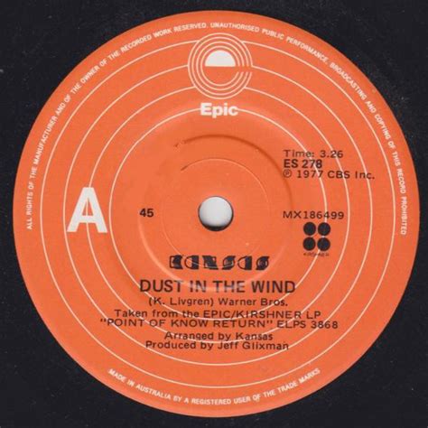 Kansas - Dust In The Wind (1978, Vinyl) | Discogs