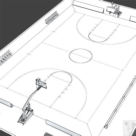 Basketball Court 3D Model $59 - .max .3dm .3ds .fbx .obj .x - Free3D