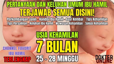 PERKEMBANGAN JANIN 7 BULAN DALAM KANDUNGAN - YouTube