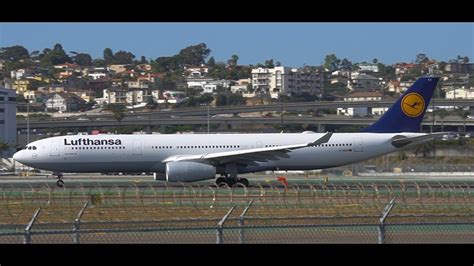 [HD] Lufthansa Airbus A330-300 Takeoff from San Diego - YouTube