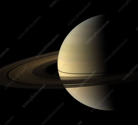 Saturn equinox, Cassini image - Stock Image - C012/2500 - Science Photo ...