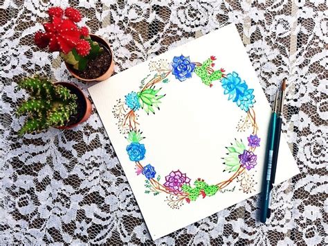 Watercolor Succulent Tutorial · How To Paint A Piece Of Watercolor Art · Art on Cut Out + Keep