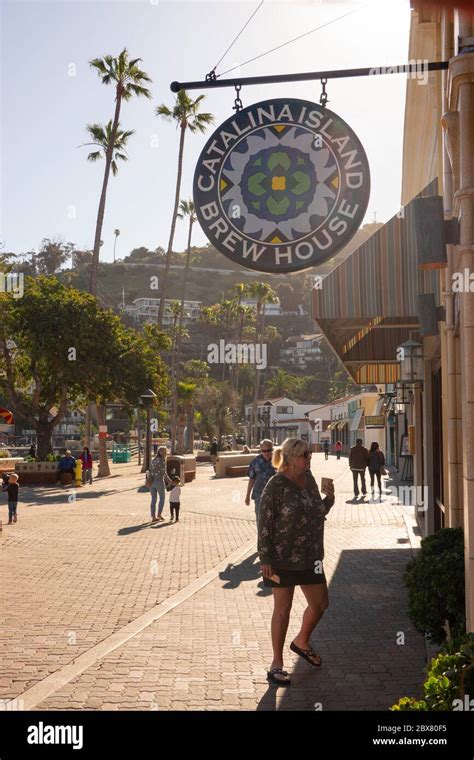 shopping district on Catalina Island CA Stock Photo - Alamy