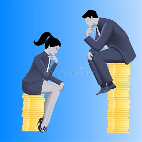 Gender Inequality on Payment Business Concept Stock Illustration ...