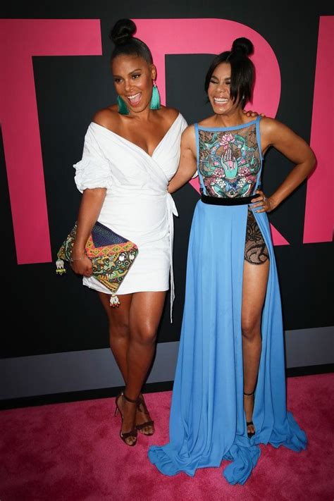 Sanaa Lathan and Regina Hall look stunning as they share some laughs on the red carpet at the ...