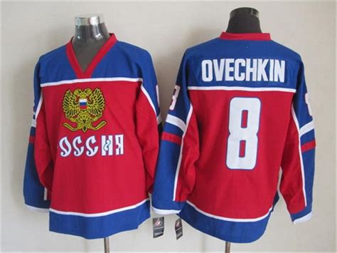 2021 Olympic Alexander Ovechkin Russia Jersey Sochi Team Russia Hockey Jersey Russian 8 ...