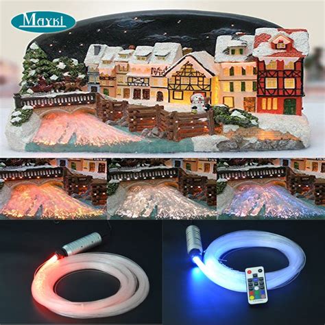 Cheap colorful fiber optic christmas lights with 6W RGB LED light source and 160 star strand ...