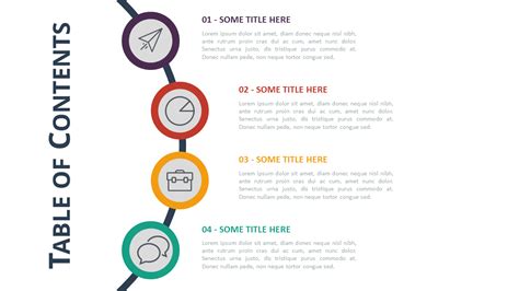 Table of Content Templates for PowerPoint and Keynote - Showeet | Table of contents template ...