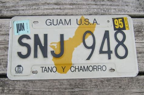 License Plate for Sale Guam USA Map Tano Y Chamorro SHOP Vintage ...