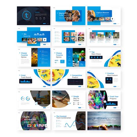 T-Plus Morph Creative PowerPoint template - TemplateMonster