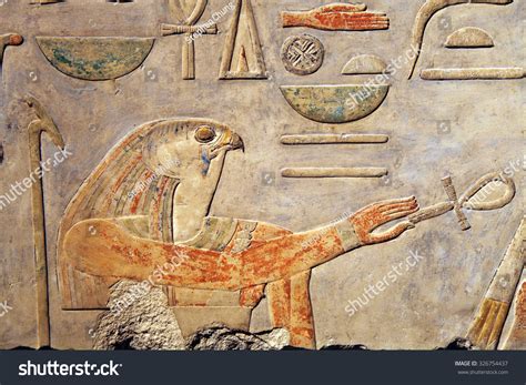 Hieroglyphic Art Of The Sun God Ra Stock Photo 326754437 : Shutterstock