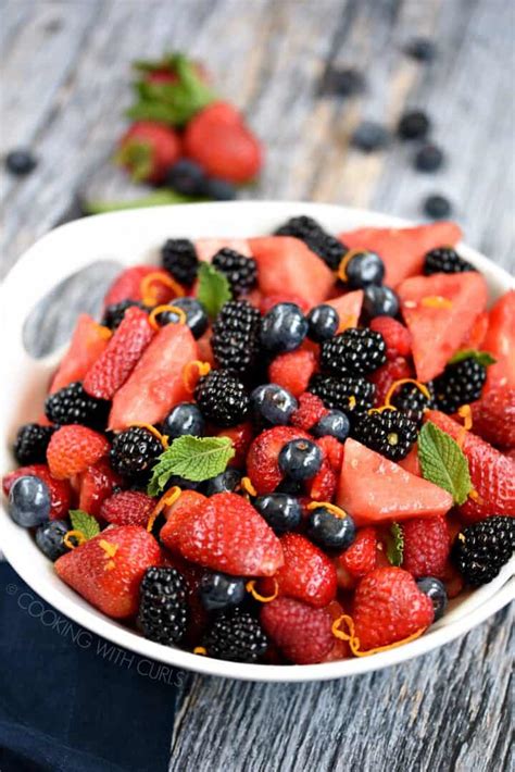 Watermelon Fruit Salad - Cooking with Curls