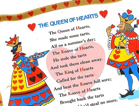 The Queen of Hearts | Queen of hearts, Heart nursery, Nursery rhymes