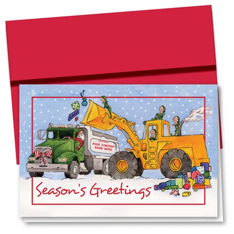 Construction Christmas Cards - Construction Elves