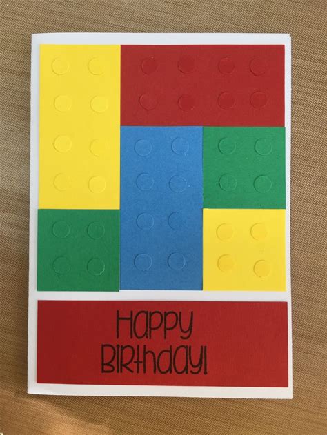 Lego Blocks Birthday Card