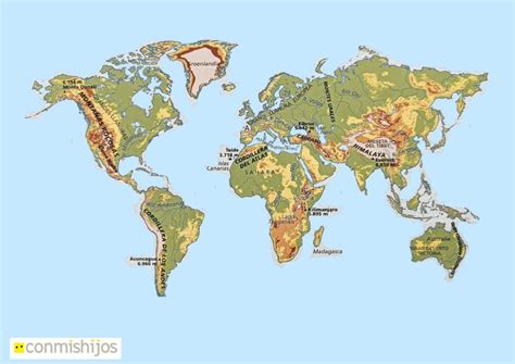 Mapa Del Mundo Para Ninos