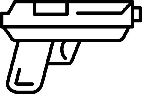 Gun Outline Icon 9244225 Vector Art at Vecteezy